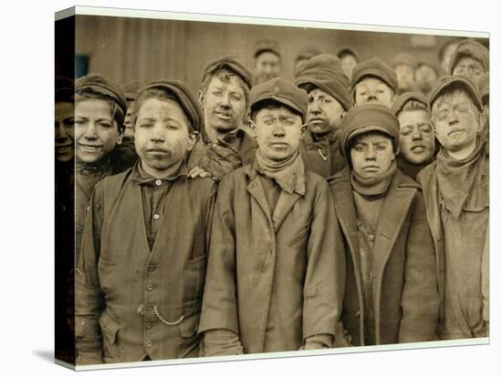 Breaker Boys (Who Sort Coal by Hand) at Hughestown Borough Coal Co. Pittston, Pennsylvania, 1911-Lewis Wickes Hine-Premier Image Canvas