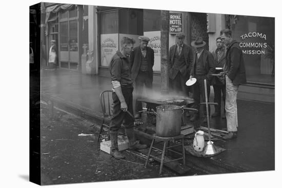 Breakfast Outside the Tacoma Commons Mission, 1930-Chapin Bowen-Premier Image Canvas