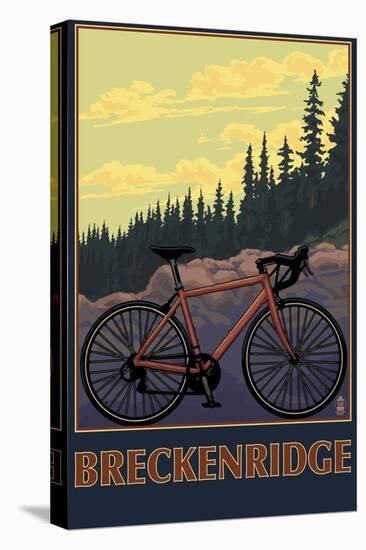 Breckenridge, Colorado - Mountain Bike-Lantern Press-Stretched Canvas