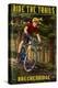 Breckenridge, Colorado - Mountain Biker in Trees-Lantern Press-Stretched Canvas