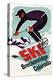 Breckenridge, Colorado - Retro Skier-Lantern Press-Stretched Canvas