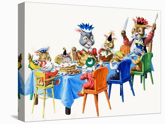 Brer Rabbit's Christmas Meal-Virginio Livraghi-Premier Image Canvas