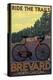 Brevard, North Carolina - Ride the Trails Bicycle-Lantern Press-Stretched Canvas