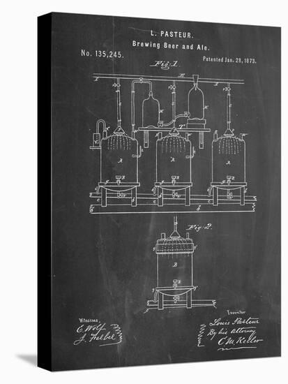 Brewing Beer Patent-null-Stretched Canvas