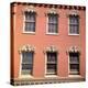 Brick Facade of 19th Century Building with Ornate Stonework Around Windows-Walker Evans-Premier Image Canvas