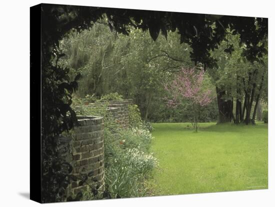 Brick Wall in Garden-null-Premier Image Canvas