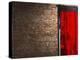 Brick Wall with a Red Door-null-Premier Image Canvas