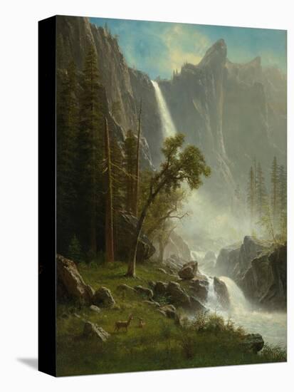 Bridal Veil Falls, Yosemite, c.1871-1873-Albert Bierstadt-Premier Image Canvas