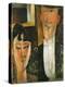 Bride and Groom - Peinture De Amedeo Modigliani (1884-1920) - 1915-1916 - Oil on Canvas - 55X46 - (-Amedeo Modigliani-Premier Image Canvas