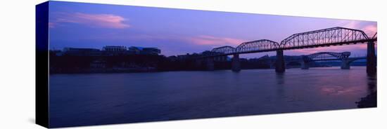 Bridge across a River, Walnut Street Bridge, Tennessee River, Chattanooga, Tennessee, USA-null-Premier Image Canvas