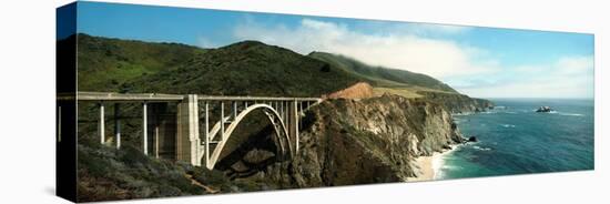 Bridge across Hills at the Coast, Bixby Bridge, Highway 101, Big Sur, California, USA-null-Premier Image Canvas