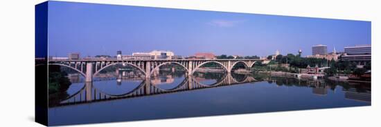 Bridge Across River, Henley Street Bridge, Tennessee River, Knoxville, Knox County, Tennessee-null-Premier Image Canvas