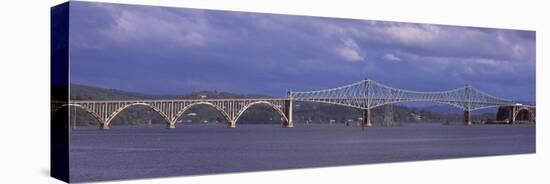 Bridge across the River, Conde B. McCullough Memorial Bridge, Coos Bay, North Bend, Oregon, USA-null-Premier Image Canvas