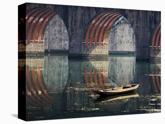 Bridge and Boat on Wuyang River, Zhenyuan, Guizhou, China-Keren Su-Premier Image Canvas