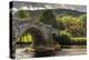 Bridge and ivy covered cottage, Conwy Valley, North Wales, UK-Ross Hoddinott-Premier Image Canvas