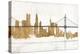 Bridge and Skyline Gold-Avery Tillmon-Stretched Canvas