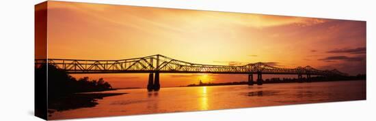 Bridge at Sunset, Natchez, Mississippi, USA-null-Premier Image Canvas