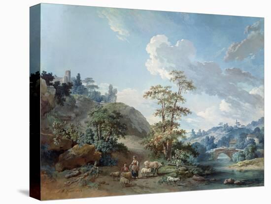 Bridge in a Valley, 1778-Jean-Baptiste Huet-Premier Image Canvas