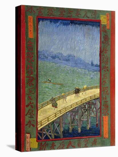 Bridge in the Rain (After Hiroshige)-Vincent van Gogh-Premier Image Canvas