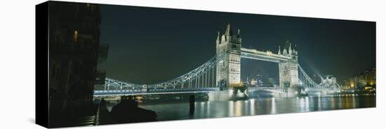 Bridge Lit Up at Night, Tower Bridge, London, England-null-Premier Image Canvas
