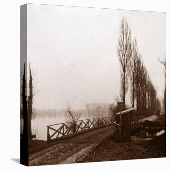 Bridge on the River Ailette, northern France, c1918-Unknown-Premier Image Canvas