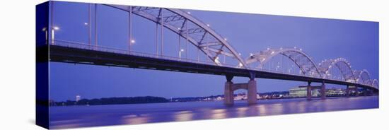 Bridge over a River, Centennial Bridge, Davenport, Iowa, USA-null-Premier Image Canvas