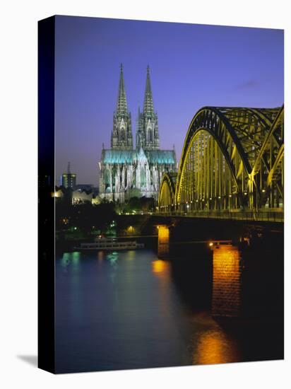 Bridge Over the River Rhine, and Cathedral (Dom), Cologne (Koln), North Rhine Westphalia, Germany-Gavin Hellier-Premier Image Canvas