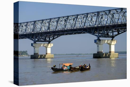 Bridge over the River Salouen (Thanlwin) from View Point, Mawlamyine (Moulmein), Myanmar (Burma)-Nathalie Cuvelier-Premier Image Canvas