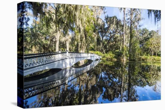 Bridge Refelcting in a Pond in the Magnolia Plantation Outside Charleston, South Carolina, U.S.A.-Michael Runkel-Premier Image Canvas