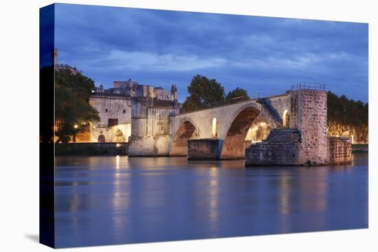 Bridge St. Benezet over Rhone River with Papal Palace, Provence-Alpes-Cote D'Azur-Markus Lange-Premier Image Canvas