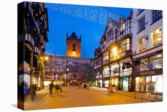 Bridge Street at Christmas, Chester, Cheshire, England, United Kingdom, Europe-Frank Fell-Premier Image Canvas