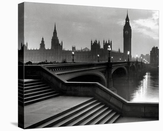 Bridge With Big Ben-The Chelsea Collection-Stretched Canvas