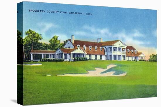 Bridgeport, Connecticut - Exterior View of the Brooklawn Country Club-Lantern Press-Stretched Canvas