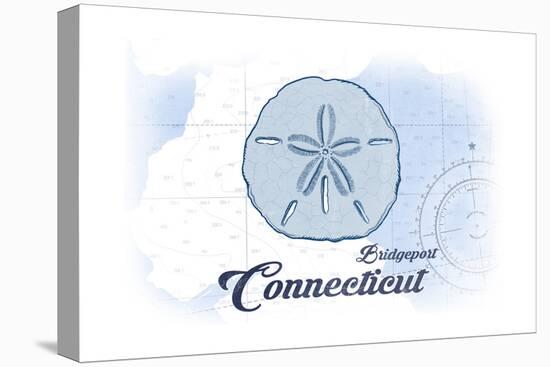 Bridgeport, Connecticut - Sand Dollar - Blue - Coastal Icon-Lantern Press-Stretched Canvas