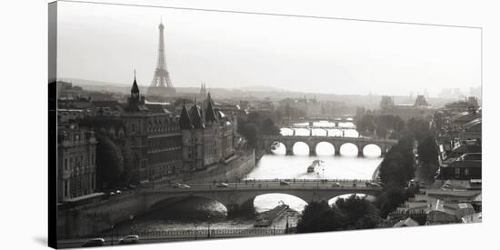 Bridges over the Seine river, Paris-Michel Setboun-Stretched Canvas