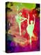 Bright Ballet Watercolor 1-Irina March-Stretched Canvas