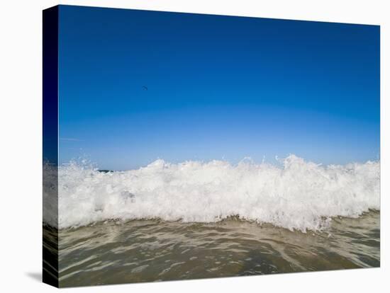 Bright Blue Sky and Waves Breaking at Surfers Paradise Beach, Gold Coast, Queensland, Australia-Matthew Williams-Ellis-Premier Image Canvas