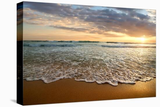 Bright Cloudy Sunset in the Calm Ocean-Givaga-Premier Image Canvas