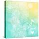 Bright Floral Background in Sunny Colors. Stylish Card with Bokeh Effect - Ideal for Wedding Design-smilewithjul-Stretched Canvas