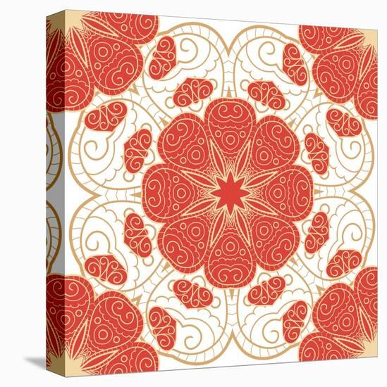 Bright Lace Pattern-elein-Stretched Canvas