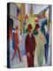 Bright street with people. 1914-August Macke-Premier Image Canvas