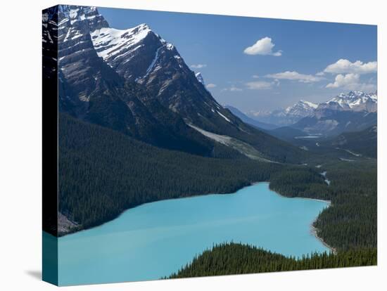 Bright Turquoise Colored Peyto Lake from the Bow Summit in Banff National Park, Canada.-Howard Newcomb-Premier Image Canvas