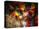 Brightly Dyed Wool Hanging from Roof of a Shop, Marrakech, Morrocco, North Africa, Africa-John Miller-Premier Image Canvas