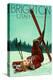 Brighton, Utah - Ski Pinup-Lantern Press-Stretched Canvas