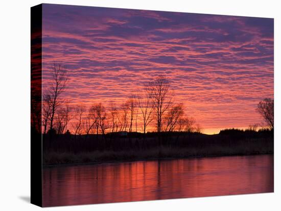 Brilliant Sunset Reflects into the Calamus River in Loup County, Nebraska, USA-Chuck Haney-Premier Image Canvas