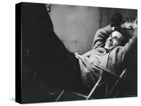 Brilliant Young Canadian Pianist Glenn Gould Laughing at a Columbia Recording Studio-Gordon Parks-Premier Image Canvas