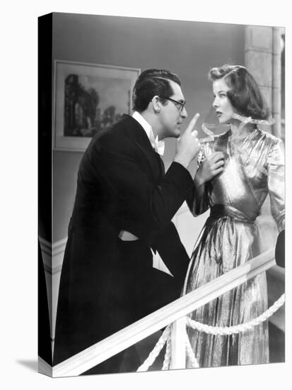 Bringing Up Baby, Cary Grant, Katharine Hepburn, 1938-null-Stretched Canvas