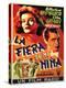 Bringing Up Baby, Spanish Movie Poster, 1938-null-Stretched Canvas