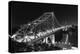 Brisbane Story Bridge by Night - Black and White-David Bostock-Premier Image Canvas