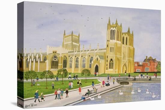 Bristol Cathedral and College Green, 1989-Judy Joel-Premier Image Canvas